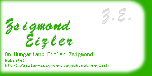 zsigmond eizler business card